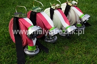 13. Sport-fire hoses with couplings held by hose strap Ø 52mm; L: 15m